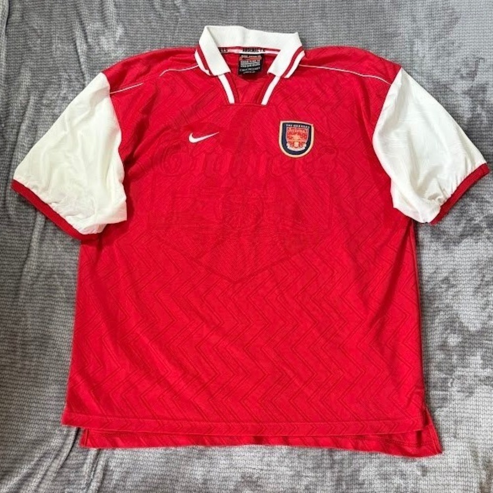 Vintage Nike Premier Arsenal FC 1994-1996 Home #18 Jersey Red Team Issued XXL UK